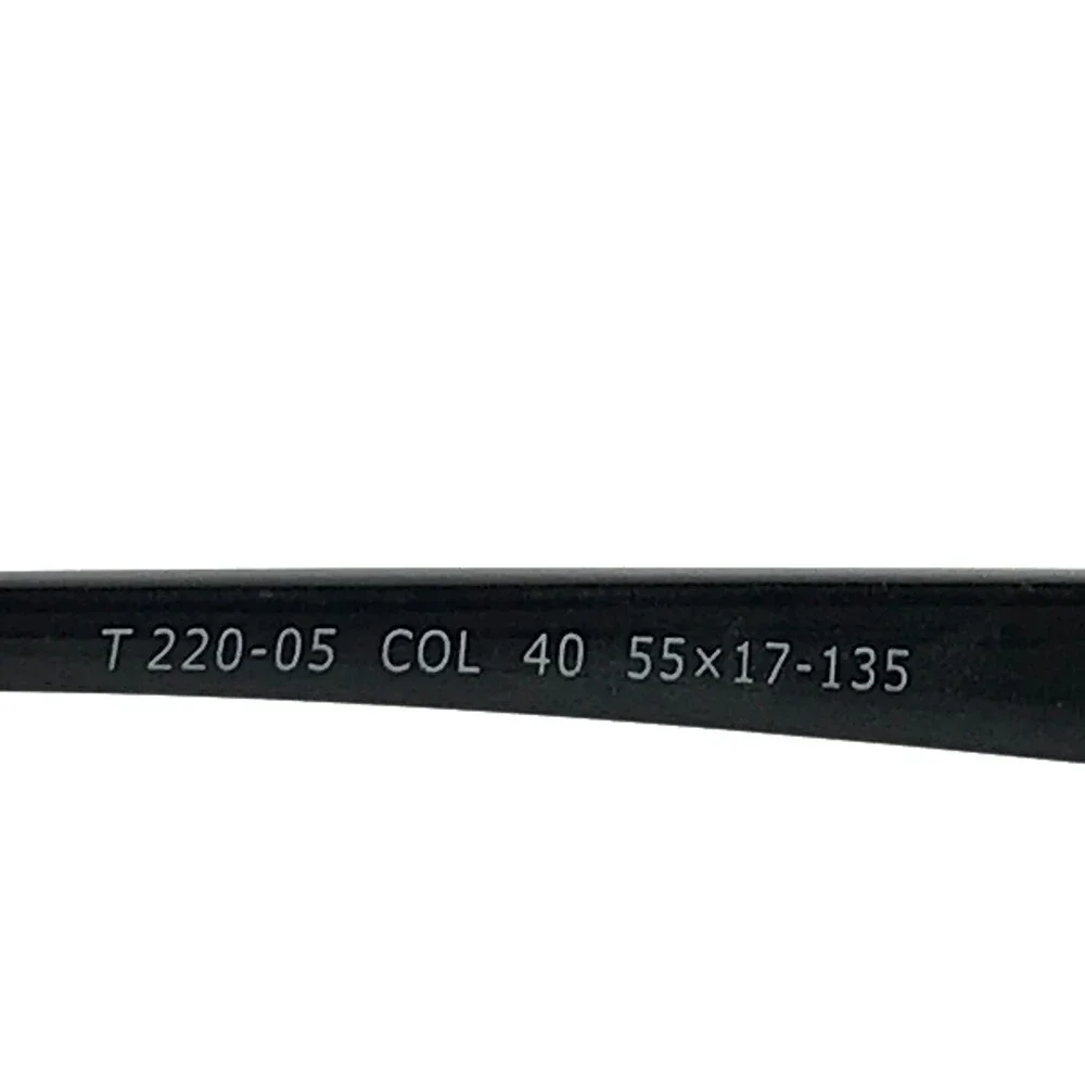 Titanium 220 Eyeglasses Frames T 220-05 COL 40 Black Gold Round 55-17-135